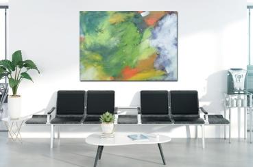 XXL abstrakte Gemälde mit Strukturen kaufen - Grün